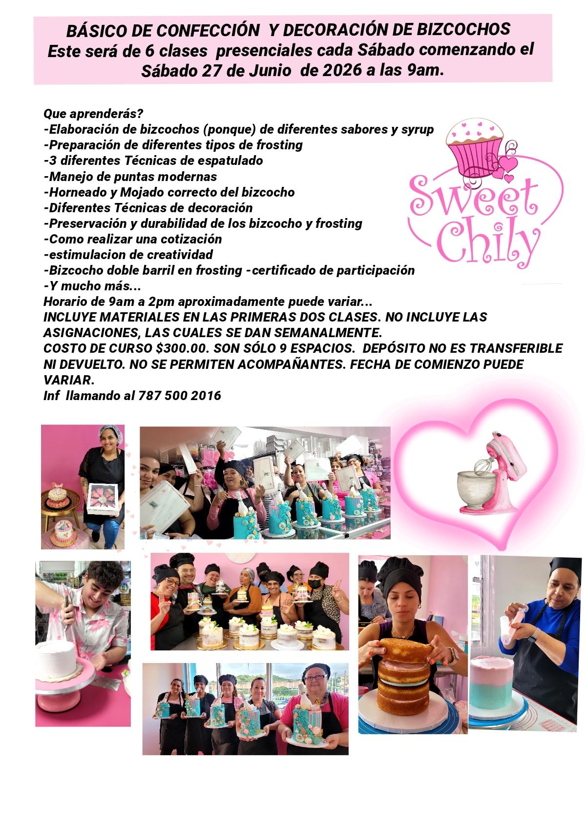 Curso Básico en Sweet Chily Cayey (6 Clases) Presencial