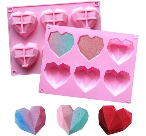 6 Heart Diamond Mold