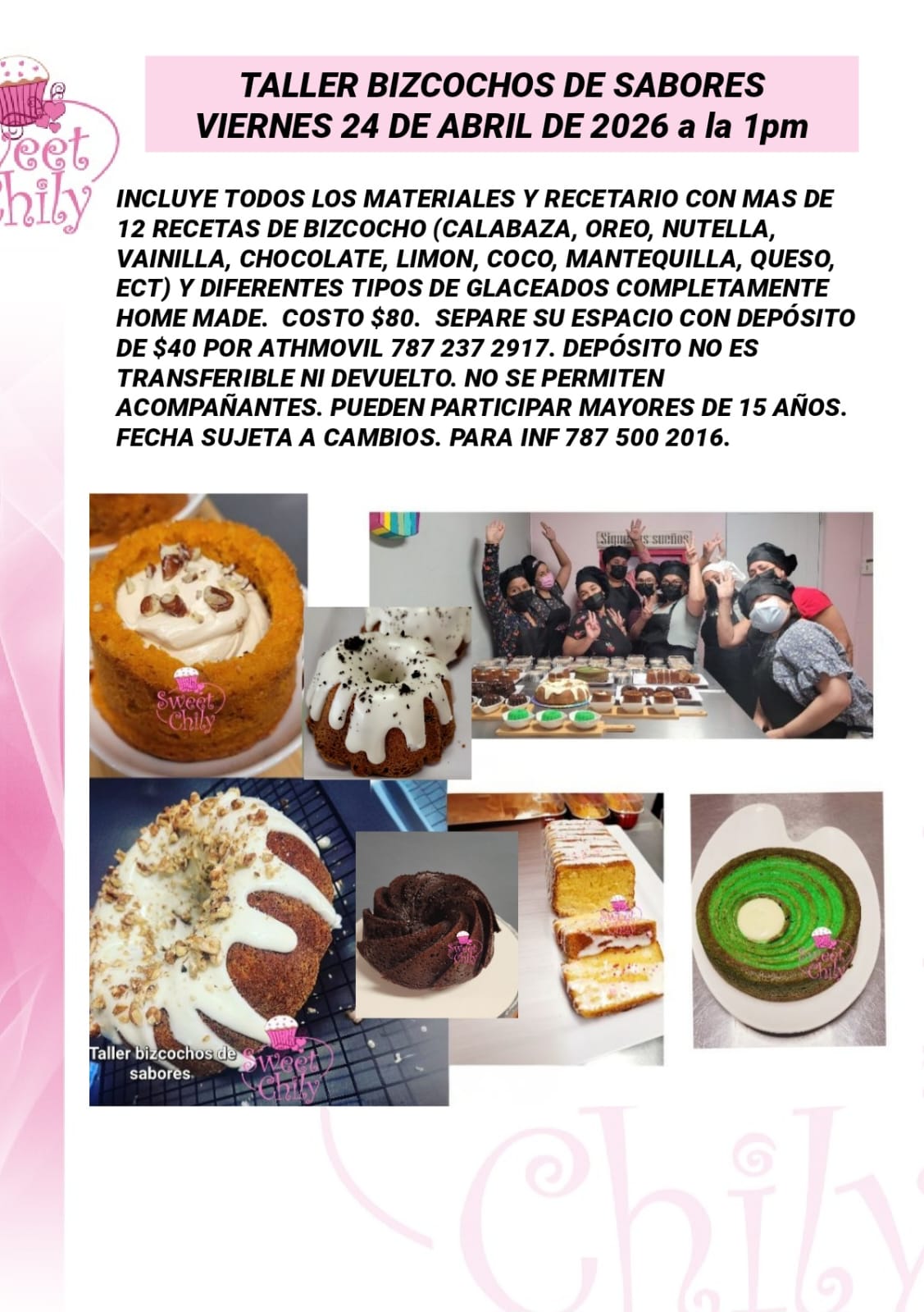 Taller Bizcochos de Sabores – 24 de abril 2026