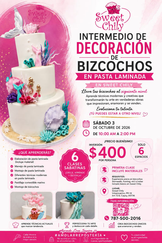 Intermedio en Fondant 3 de octubre de 2026 (6 sábados consecutivos)