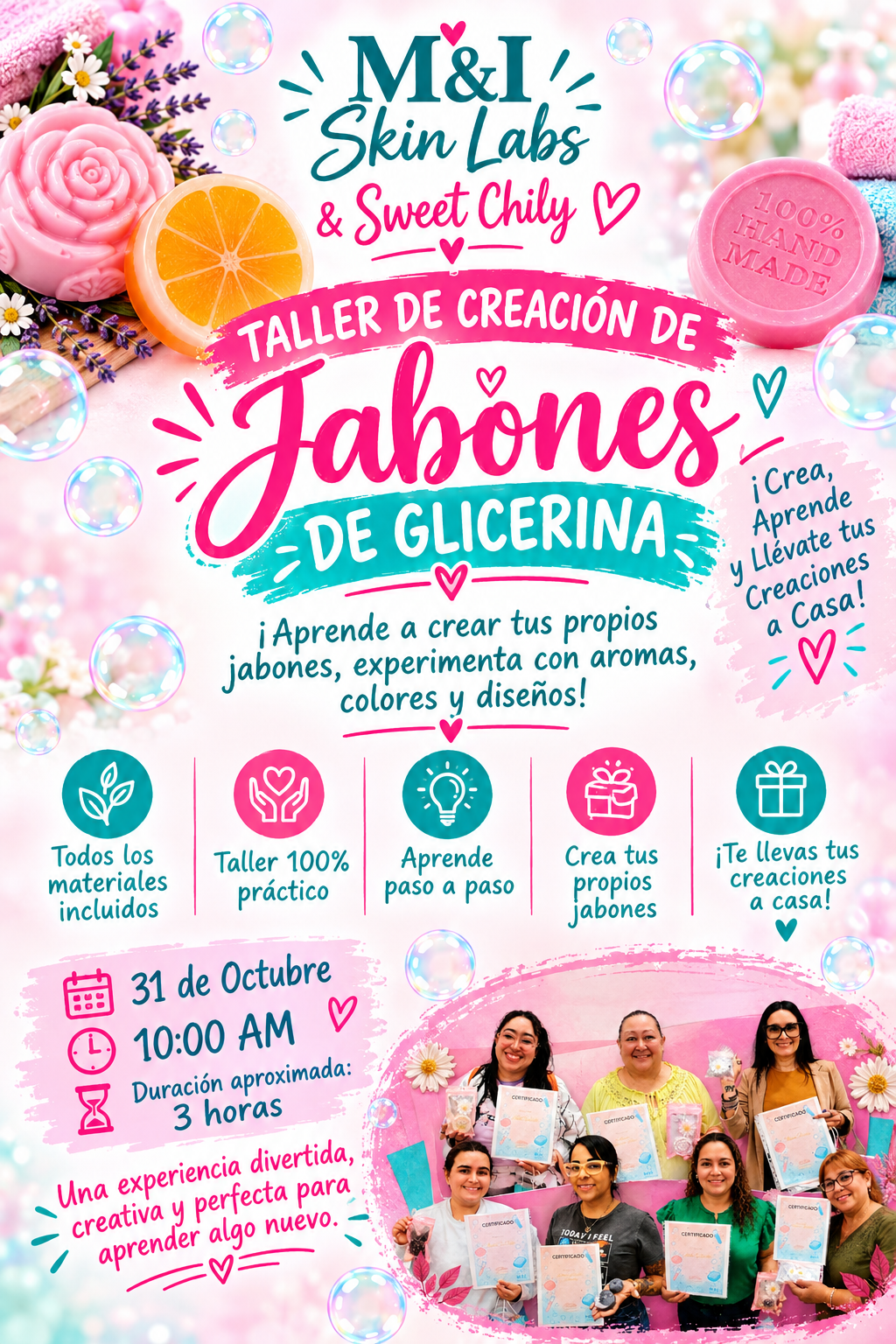 Taller de Jabones de Glicerina 10/31/26. 10am