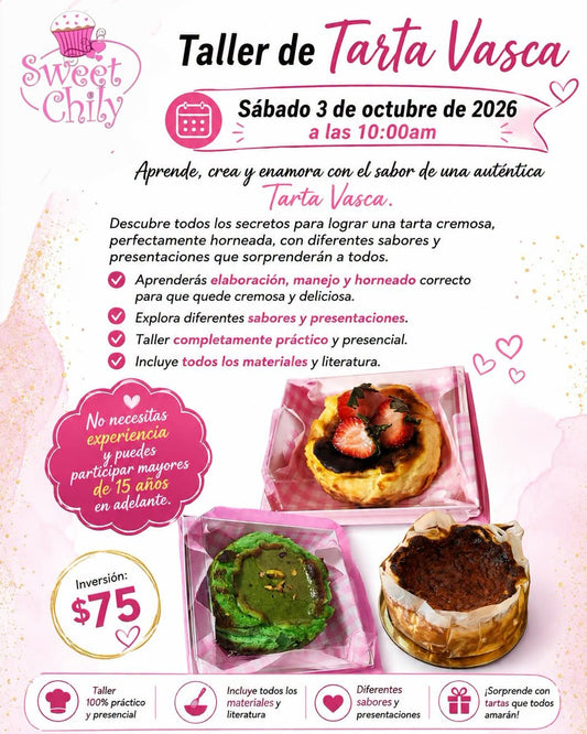 Taller de Tarta Vasca.      Sábado 3 de octubre de 2026
