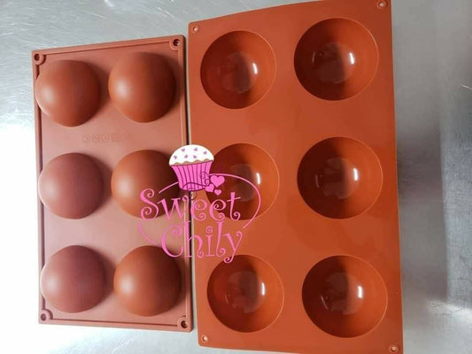 6 Cavity Semi Sphere Silicone Mold (Molde)