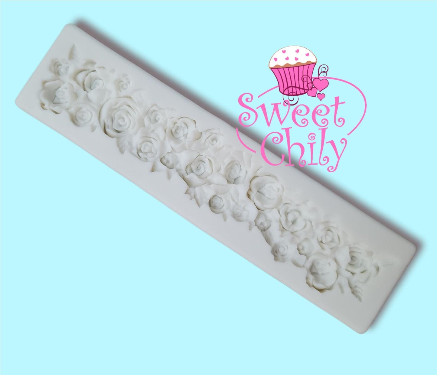 Rose border silicone mold