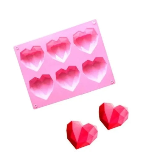 6 Heart Diamond Mold