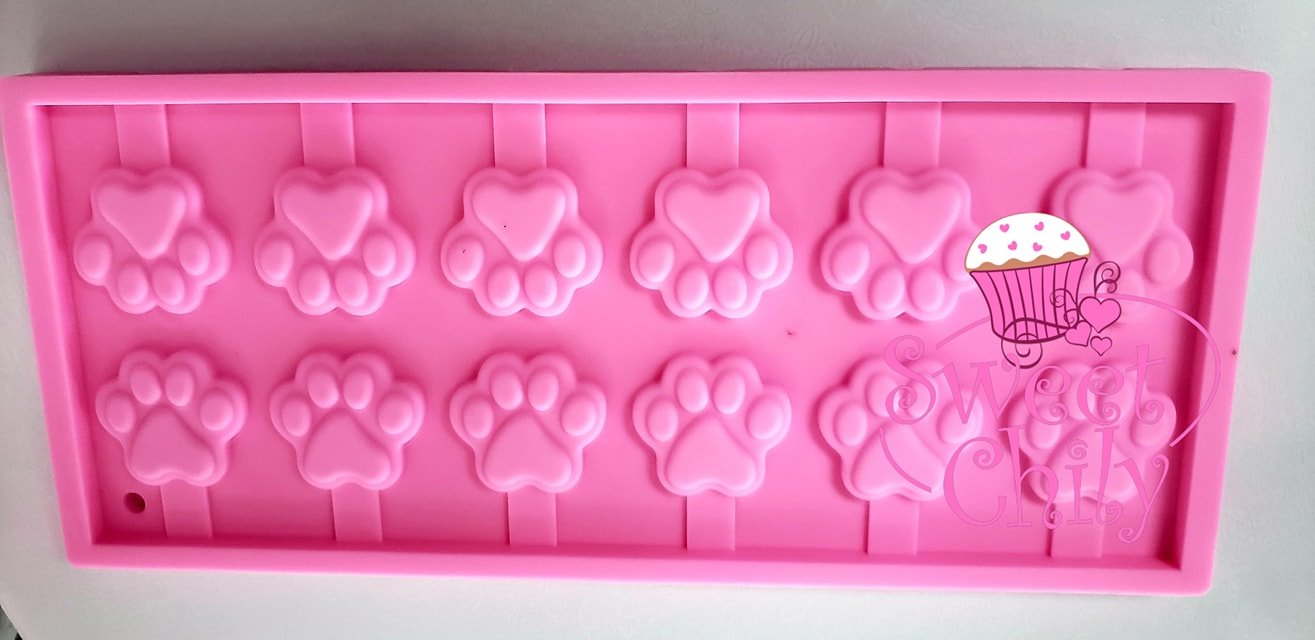 Paw Lollipop Silicone Mold /  Hard Candy (Molde)